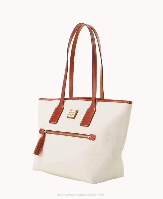 Dooney & Bourke småsten korn lille tote JV0J925 poser hvid