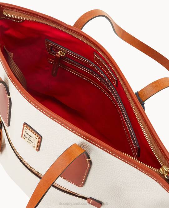 Dooney & Bourke småsten korn lille tote JV0J925 poser hvid