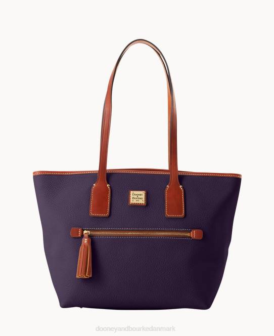 Dooney & Bourke småsten korn lille tote JV0J926 poser blomme vin