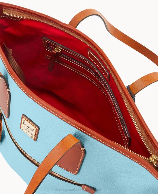 Dooney & Bourke småsten korn lille tote JV0J927 poser caribisk blå