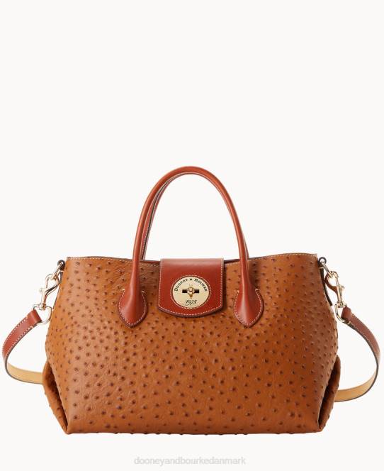 Dooney & Bourke strudse turnlock håndtag tote 30 JV0J1455 poser karamel