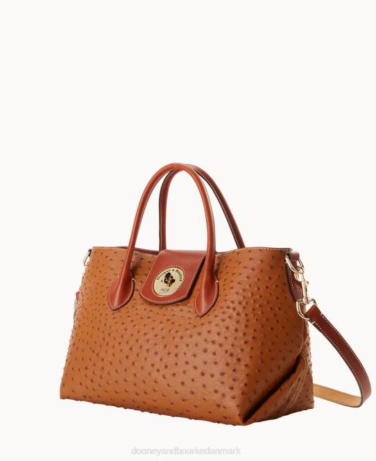 Dooney & Bourke strudse turnlock håndtag tote 30 JV0J1455 poser karamel