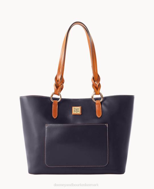 Dooney & Bourke wexford tammy-tote i læder JV0J1226 poser midnatsblå