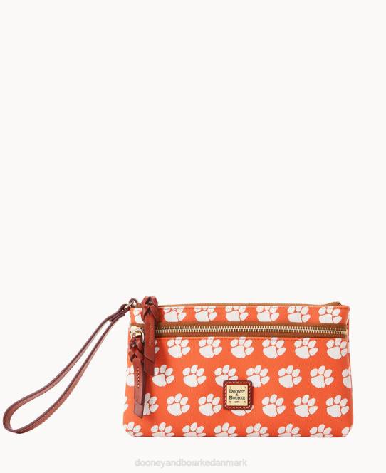Dooney & Bourke Collegiate Clemson armbånd med dobbelt lynlås JV0J4620 tilbehør clemson universitet