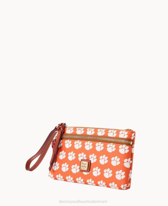 Dooney & Bourke Collegiate Clemson armbånd med dobbelt lynlås JV0J4620 tilbehør clemson universitet