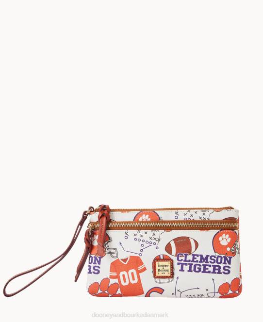 Dooney & Bourke Collegiate Clemson armbånd med dobbelt lynlås JV0J4624 tilbehør clemson universitet
