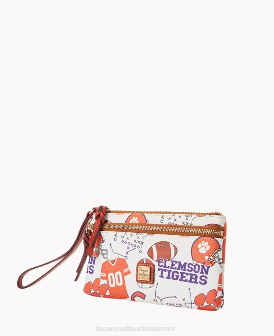 Dooney & Bourke Collegiate Clemson armbånd med dobbelt lynlås JV0J4624 tilbehør clemson universitet
