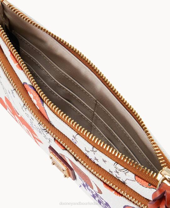 Dooney & Bourke Collegiate Clemson armbånd med dobbelt lynlås JV0J4624 tilbehør clemson universitet
