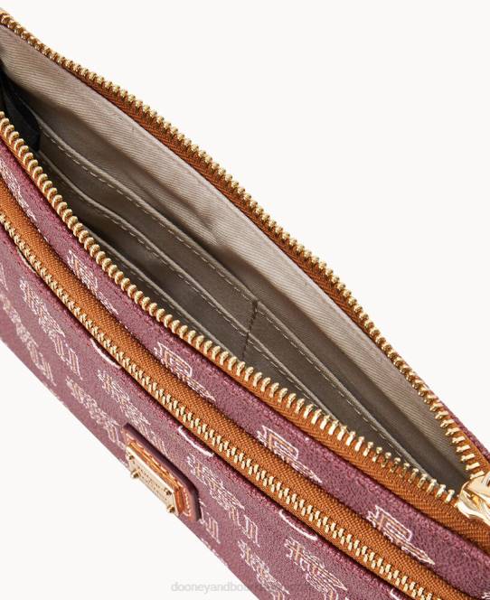 Dooney & Bourke Collegiate Florida State armbånd med dobbelt lynlås JV0J4556 tilbehør florida statsuniversitet