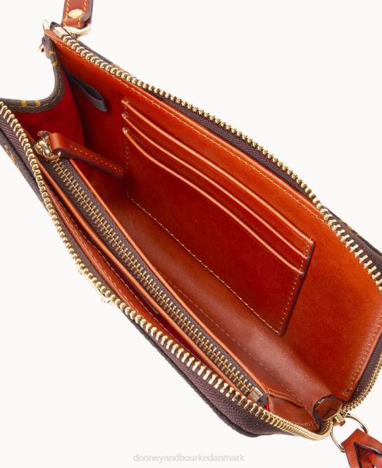 Dooney & Bourke Gretta armled med foldet lynlås JV0J4548 tilbehør brun tmoro