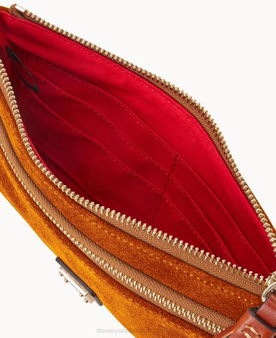 Dooney & Bourke armbånd med dobbelt lynlås i ruskind JV0J4675 tilbehør rav