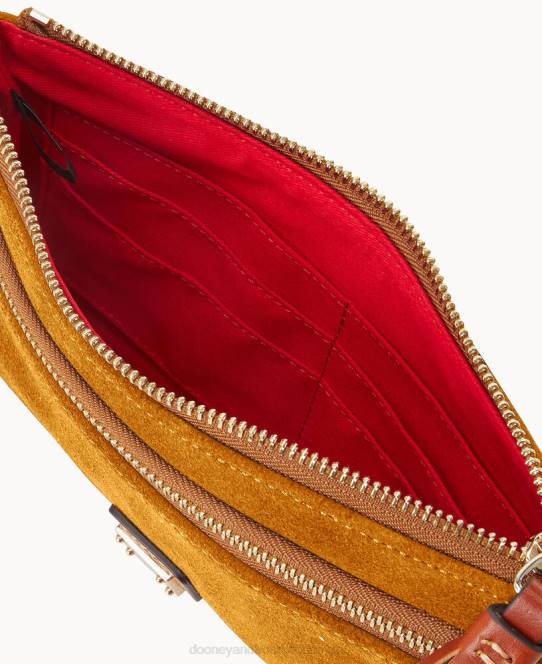 Dooney & Bourke armbånd med dobbelt lynlås i ruskind JV0J4677 tilbehør gemse