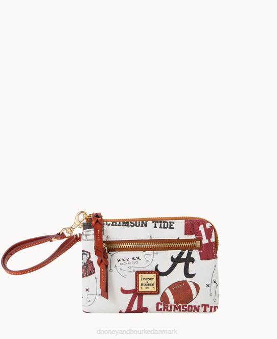 Dooney & Bourke collegiate university of alabama armbånd med lynlås JV0J4568 tilbehør hvid multi