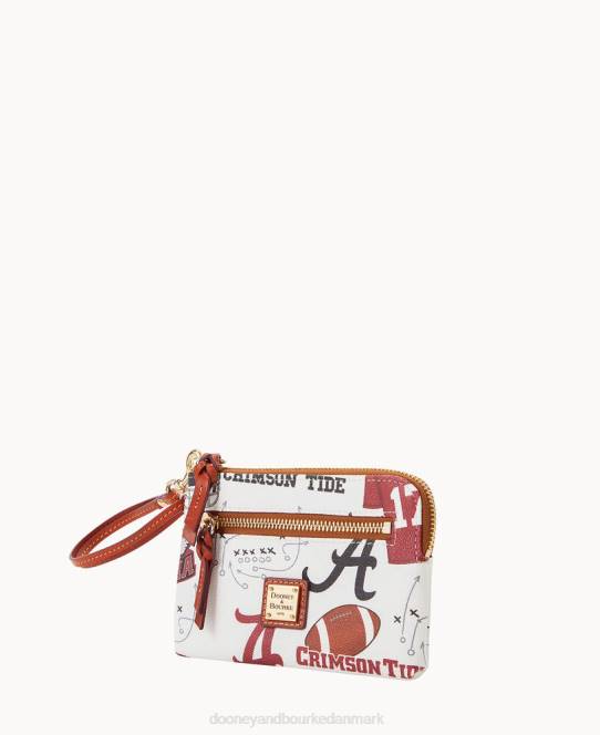 Dooney & Bourke collegiate university of alabama armbånd med lynlås JV0J4568 tilbehør hvid multi