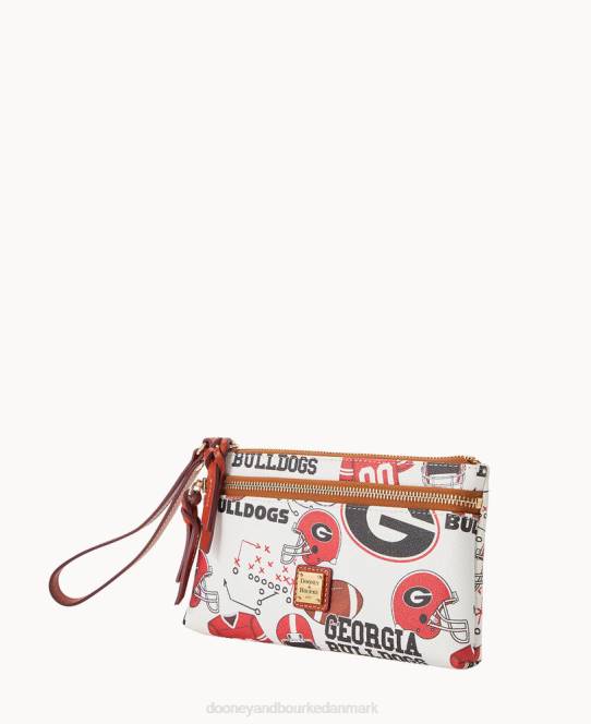 Dooney & Bourke collegiate university of georgia armbånd med dobbelt lynlås JV0J4627 tilbehør georgiens universitet