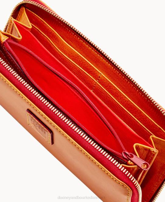 Dooney & Bourke florentinsk stor lynlås rundt om armbånd JV0J4174 tilbehør naturlig
