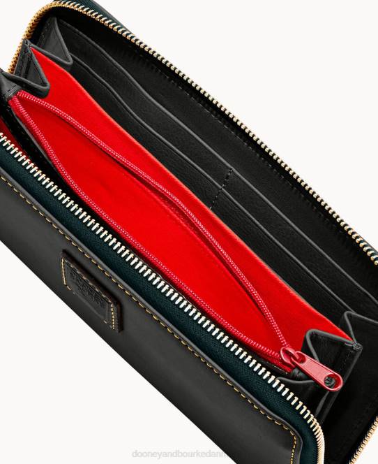 Dooney & Bourke florentinsk stor lynlås rundt om armbånd JV0J4176 tilbehør sort