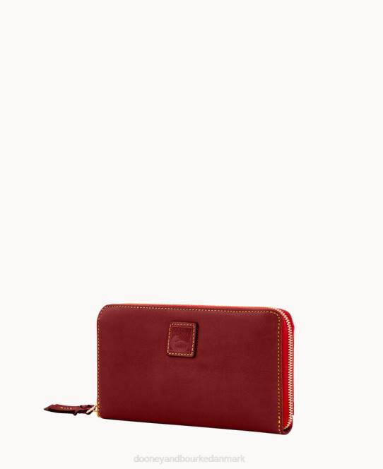 Dooney & Bourke florentinsk stor lynlås rundt om armbånd JV0J4179 tilbehør bordeaux