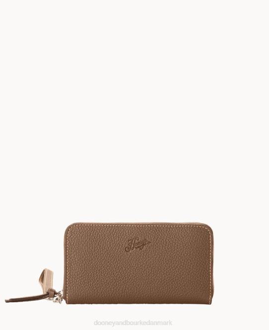 Dooney & Bourke henrys medium lynlås rundt om armbånd JV0J4472 tilbehør mørk taupe