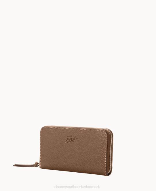 Dooney & Bourke henrys medium lynlås rundt om armbånd JV0J4472 tilbehør mørk taupe