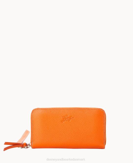 Dooney & Bourke henrys medium lynlås rundt om armbånd JV0J4473 tilbehør orange