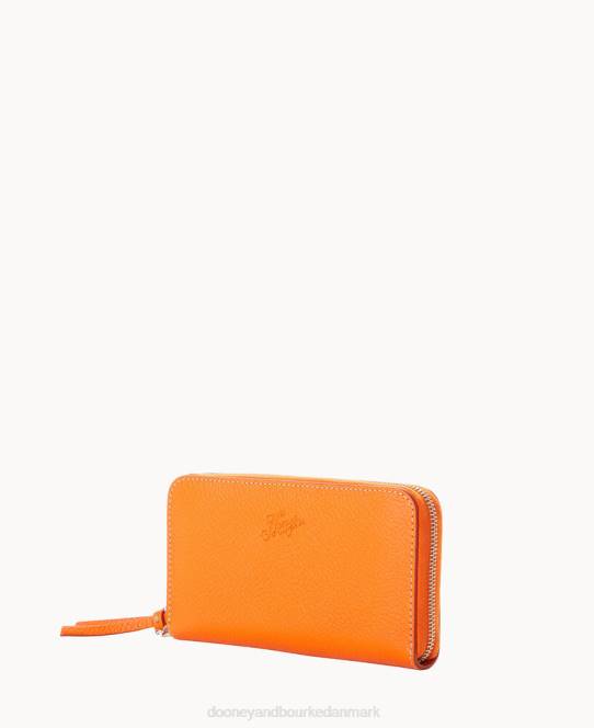 Dooney & Bourke henrys medium lynlås rundt om armbånd JV0J4473 tilbehør orange