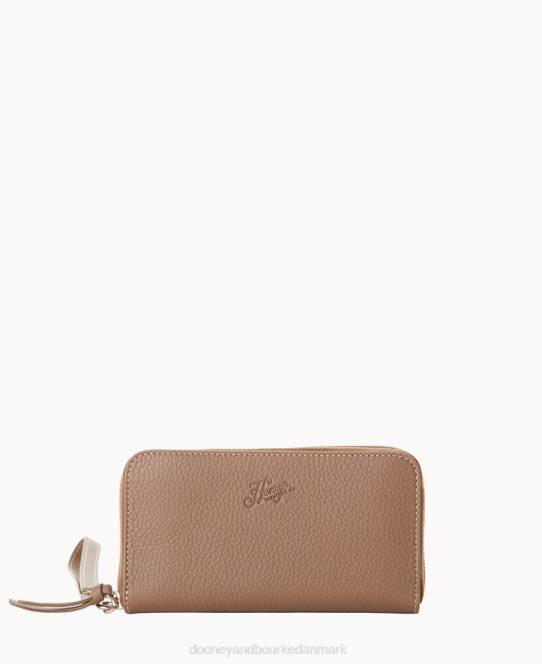 Dooney & Bourke henrys medium lynlås rundt om armbånd JV0J4475 tilbehør taupe