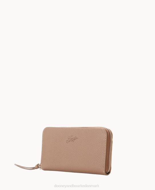 Dooney & Bourke henrys medium lynlås rundt om armbånd JV0J4475 tilbehør taupe