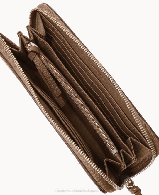 Dooney & Bourke henrys store lynlås om armbånd JV0J4264 tilbehør mørk taupe