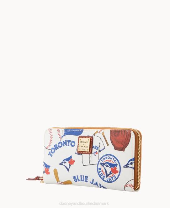 Dooney & Bourke mlb stor lynlås omkring armbånd JV0J4283 tilbehør blåjaks