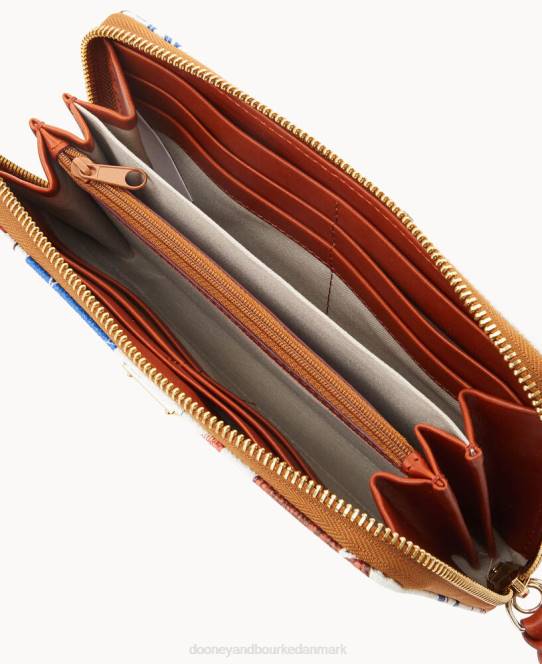 Dooney & Bourke mlb stor lynlås omkring armbånd JV0J4283 tilbehør blåjaks