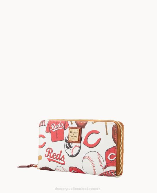 Dooney & Bourke mlb stor lynlås omkring armbånd JV0J4288 tilbehør røde