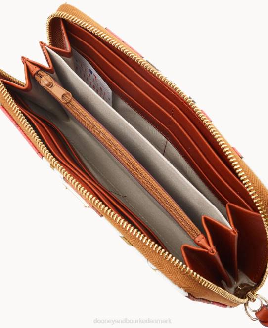 Dooney & Bourke mlb stor lynlås omkring armbånd JV0J4288 tilbehør røde