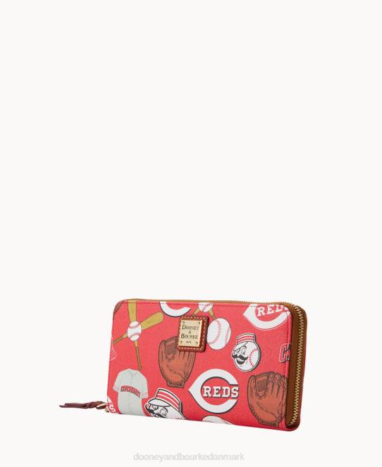 Dooney & Bourke mlb stor lynlås omkring armbånd JV0J4289 tilbehør røde