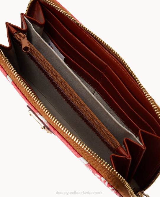 Dooney & Bourke mlb stor lynlås omkring armbånd JV0J4289 tilbehør røde