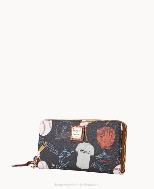 Dooney & Bourke mlb stor lynlås omkring armbånd JV0J4296 tilbehør marlins