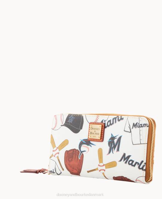 Dooney & Bourke mlb stor lynlås omkring armbånd JV0J4297 tilbehør marlins