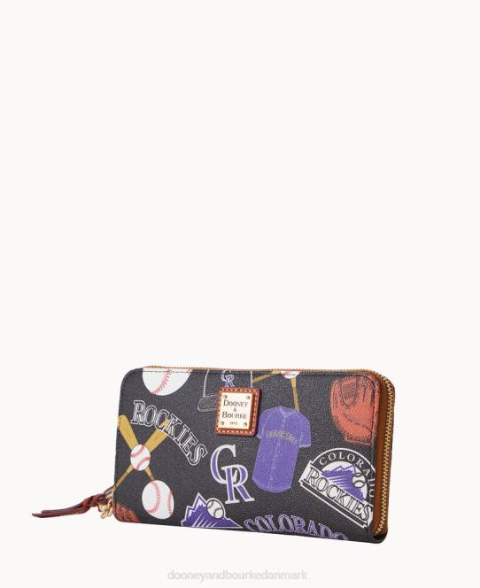 Dooney & Bourke mlb stor lynlås omkring armbånd JV0J4342 tilbehør rockies