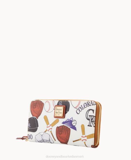 Dooney & Bourke mlb stor lynlås omkring armbånd JV0J4343 tilbehør rockies