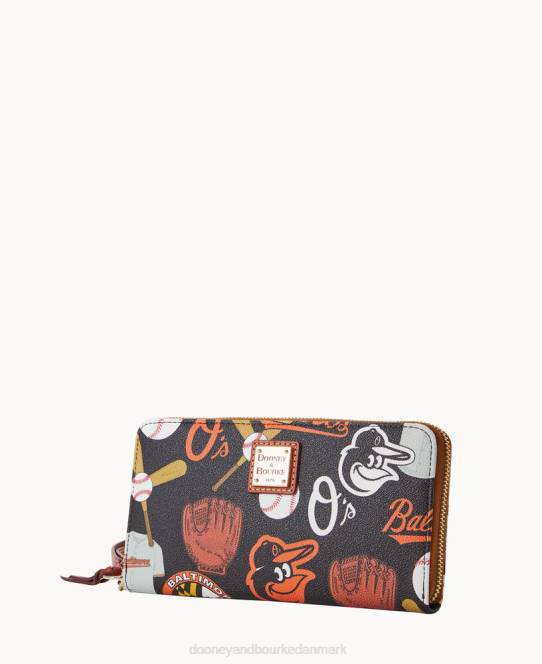 Dooney & Bourke mlb stor lynlås omkring armbånd JV0J4348 tilbehør orioler