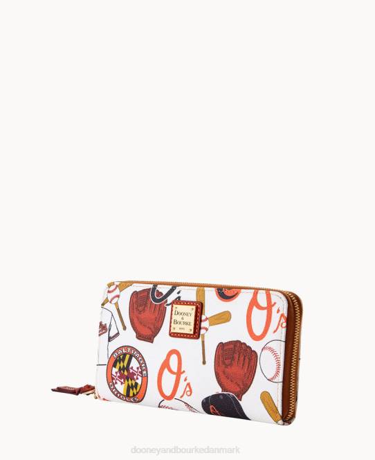 Dooney & Bourke mlb stor lynlås omkring armbånd JV0J4349 tilbehør orioler
