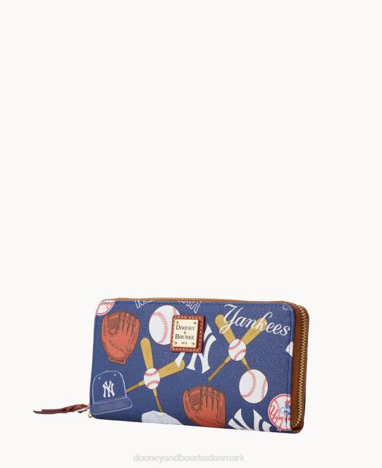 Dooney & Bourke mlb stor lynlås omkring armbånd JV0J4389 tilbehør yankees