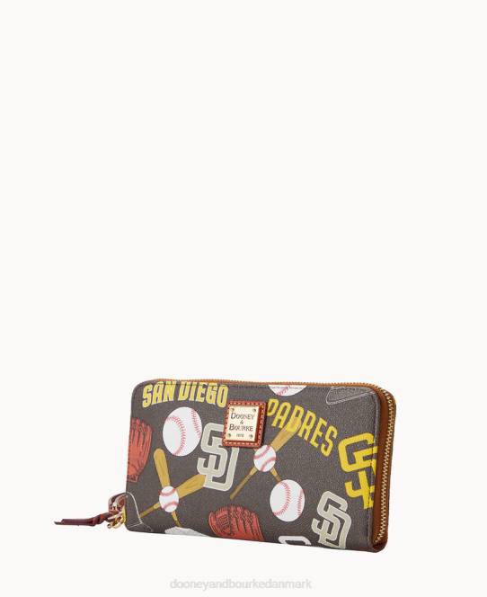 Dooney & Bourke mlb stor lynlås omkring armbånd JV0J4484 tilbehør padres