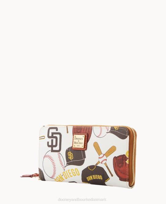 Dooney & Bourke mlb stor lynlås omkring armbånd JV0J4485 tilbehør padres