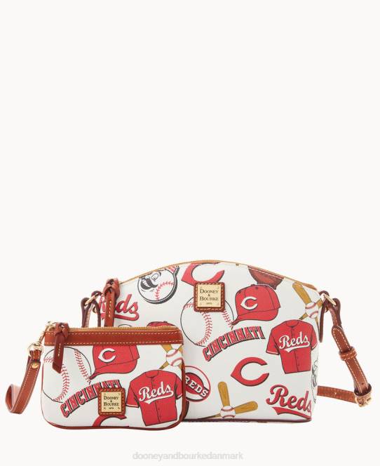 Dooney & Bourke mlb suki crossbody med armbånd JV0J1883 tilbehør røde