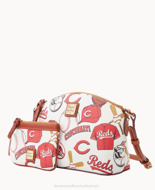 Dooney & Bourke mlb suki crossbody med armbånd JV0J1883 tilbehør røde