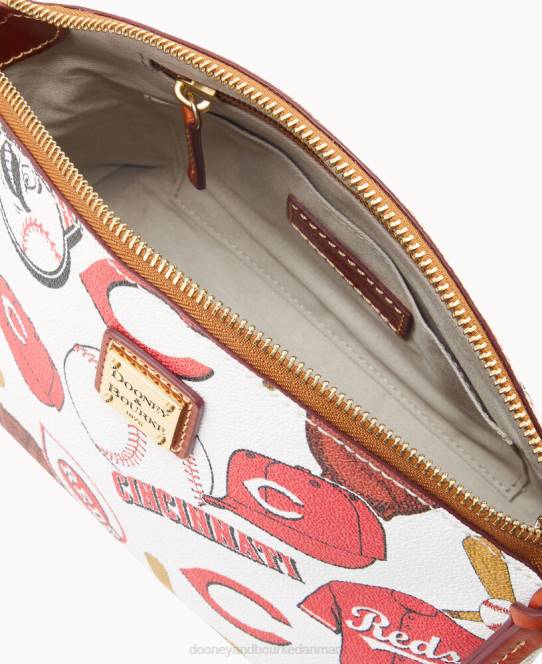 Dooney & Bourke mlb suki crossbody med armbånd JV0J1883 tilbehør røde