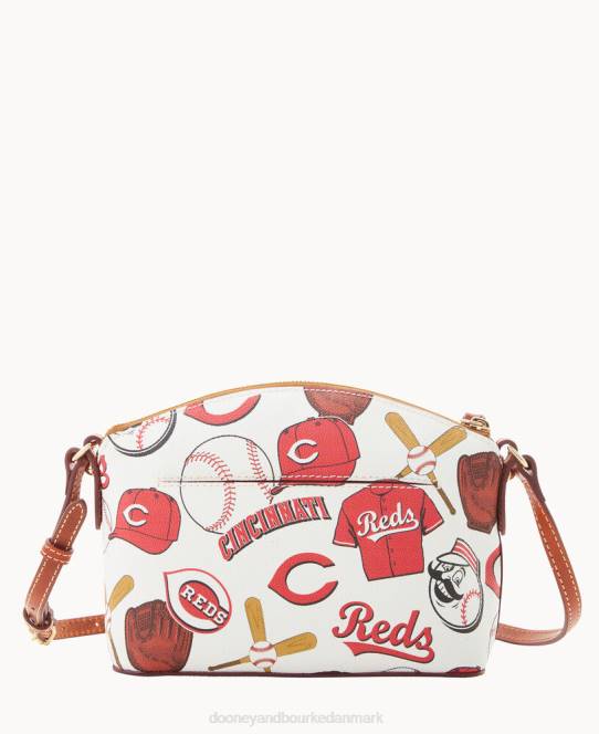 Dooney & Bourke mlb suki crossbody med armbånd JV0J1883 tilbehør røde