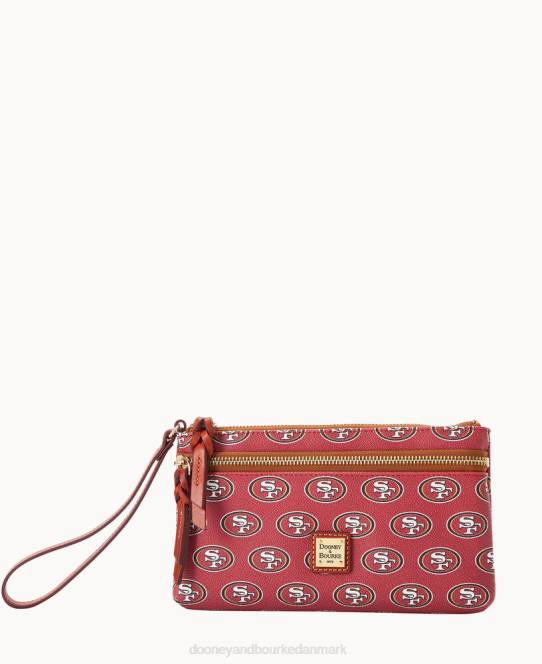 Dooney & Bourke nfl 49ers armbånd med dobbelt lynlås JV0J4551 tilbehør san francisco 49ers