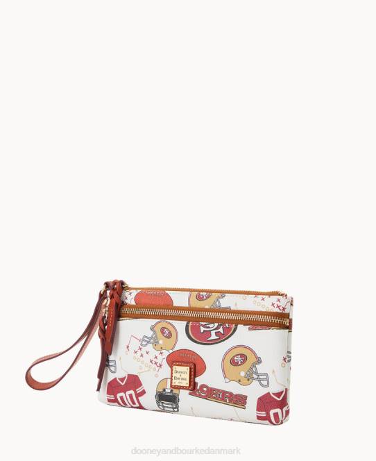 Dooney & Bourke nfl 49ers armbånd med dobbelt lynlås JV0J4578 tilbehør san francisco 49ers